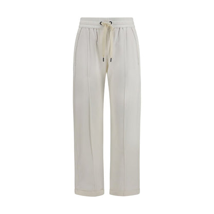 Brunello Cucinelli White Cotton Athletic Pants