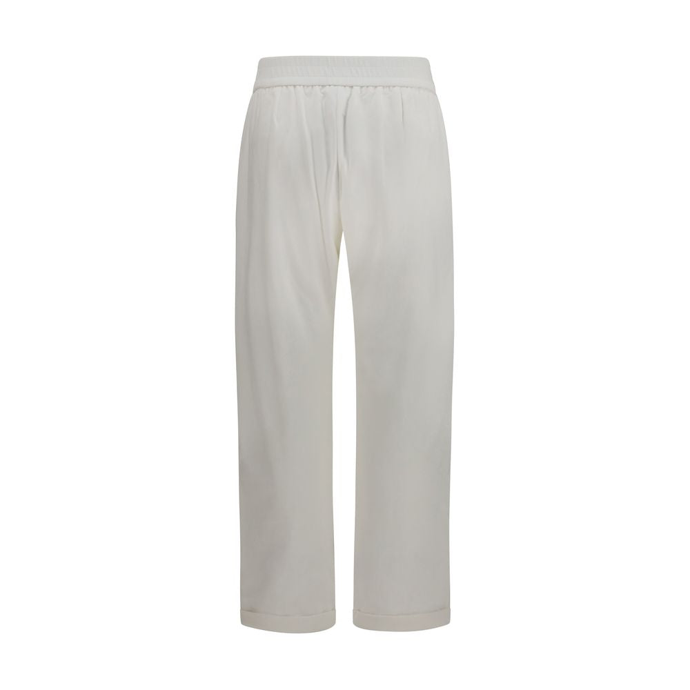Brunello Cucinelli White Cotton Athletic Pants