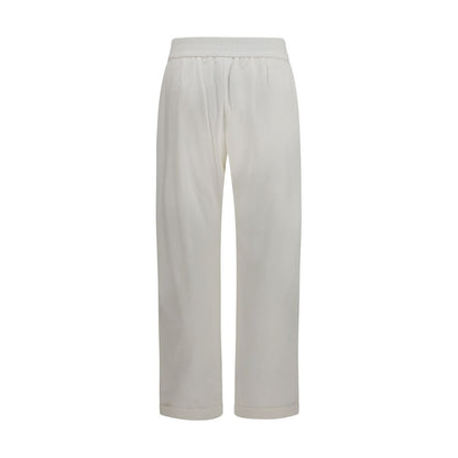 Brunello Cucinelli White Cotton Athletic Pants