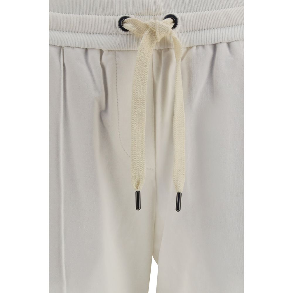 Brunello Cucinelli White Cotton Athletic Pants