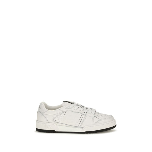 Athletic Sneakers by Fendi for women in canvas suede calf leather & rubber black, white & jacquard showcases an impeccable silhouette, defined by an impeccable athletic style design that perfectly captures the essence of the Women's Athletic Canvas Suede Calf Leather & Rubber Sneakers.