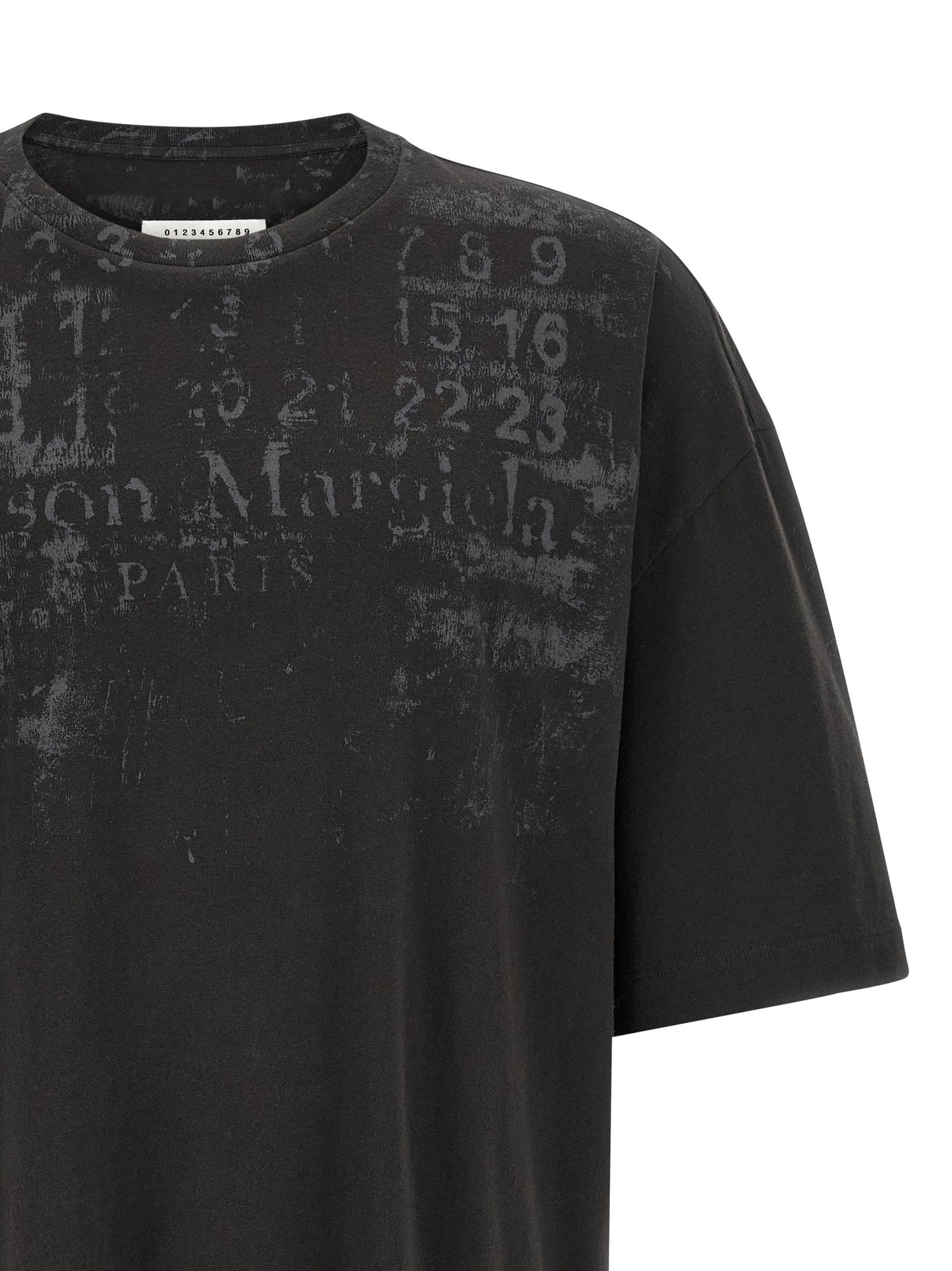 Maison Margiela Four Stitches Men's Oversized Long-Sleeve Cotton T-Shirt - Black