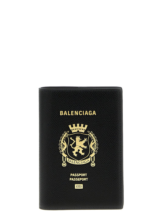 Cardholder Card Case by Balenciaga for men in calfskin leather black & print features a refined silhouette, showcasing the elegant lines of the Calfskin Leather Cardholder Card Case alongside premium card-organization for a refined finish.