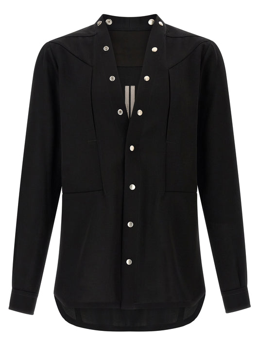 Rick Owens Black Cotton Blouse