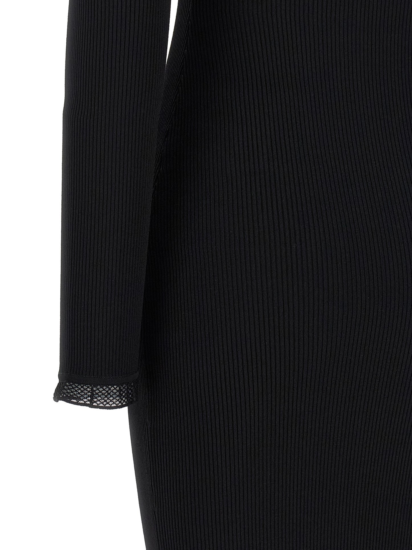 Elisabetta Franchi Black Viscose Midi Dress