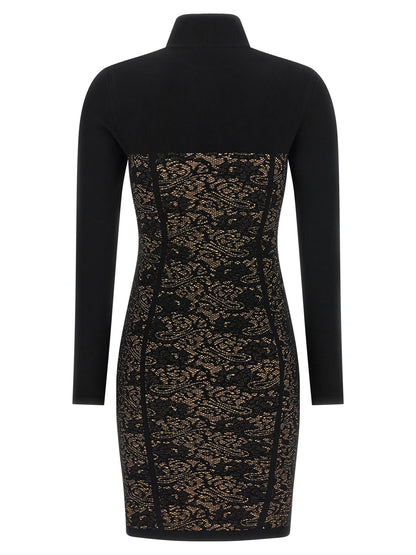 Elisabetta Franchi Black Viscose Short Dress