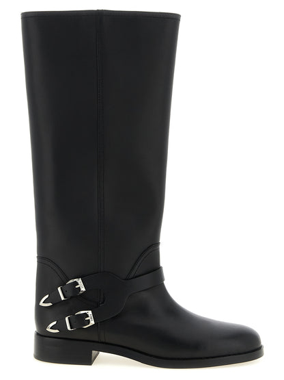 PINKO Black Cowhide Over The Knee
