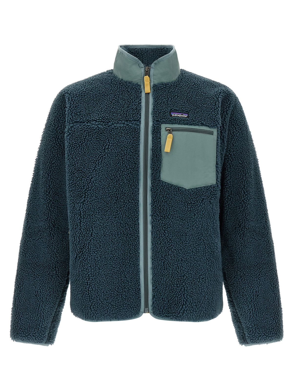 Windbreaker Jacket by PATAGONIA for men in polyester blue & teal showcases a urban chic silhouette, detailed with a urban chic and functional windproof for a polished finish.