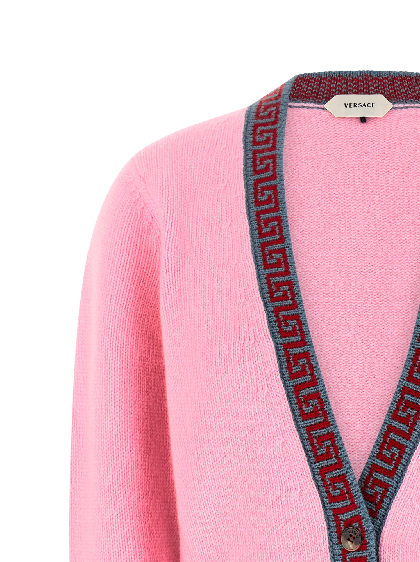 Versace Multicolor Virgin Wool Cardigan