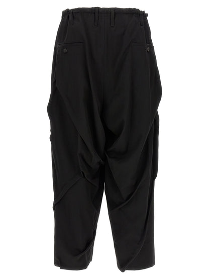 Yohji Yamamoto Black Wool Casual Pants