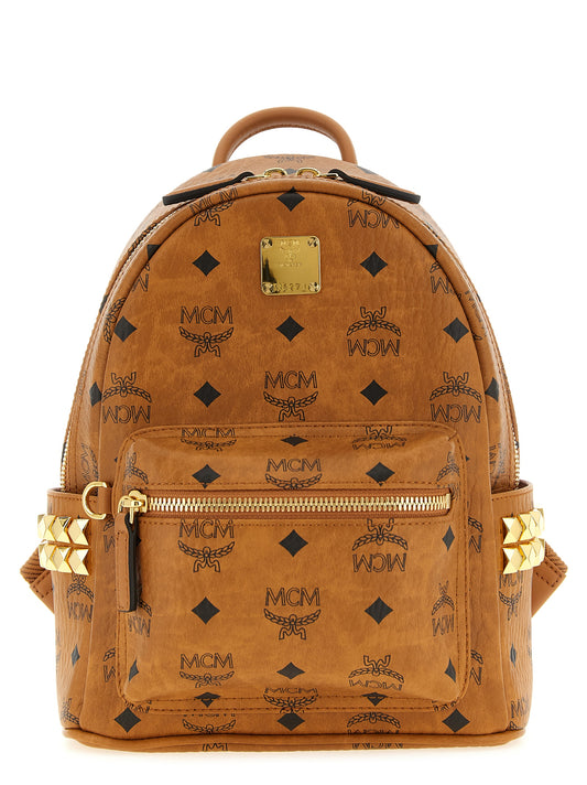 Mini Backpack by MCM for women in nappa polyester polyethylene polyurethane leather brown, gold & monogram features a effortlessly chic Visetos Nappa Polyester Polyethylene Polyurethane Leather Mini Backpack design, showcasing a secure , ample , and versatile backpack-strap & adjustable-strap for a effortlessly chic finish.