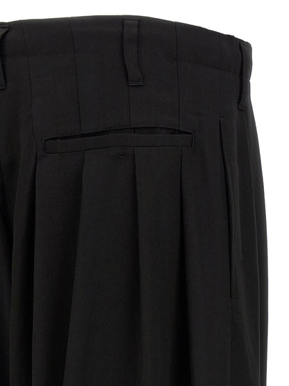 Yohji Yamamoto Black Wool Casual Pants