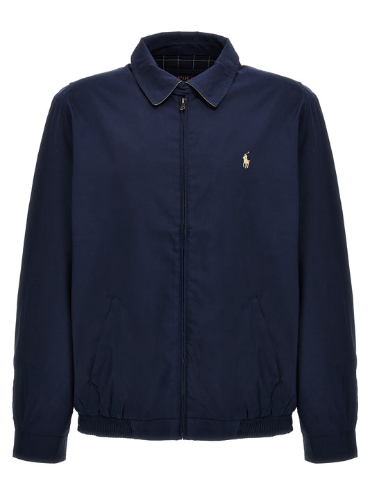 Overcoat by Polo Ralph Lauren for men in polyester blue showcases a architectural silhouette, artfully detailed with a distinctive and functional for a architectural finish.