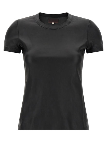 STOULS Black Lamb Leather T-Shirt