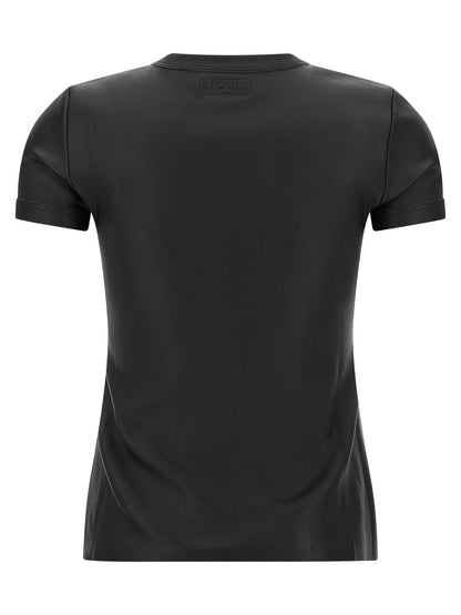 STOULS Black Lamb Leather T-Shirt