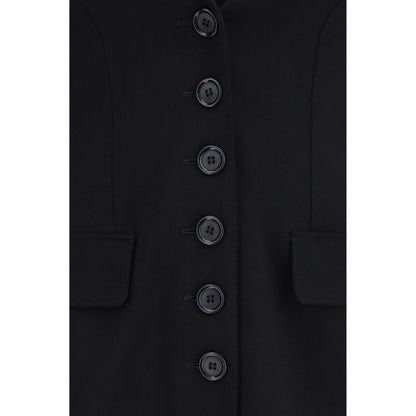 Dolce & Gabbana Black Wool Oves Aries Full-Length Jacket