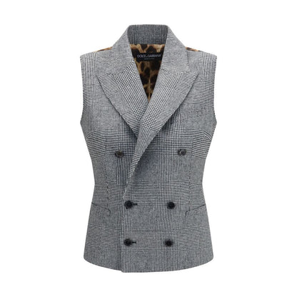 Dolce & Gabbana Gray Wool Oves Aries Waistcoat