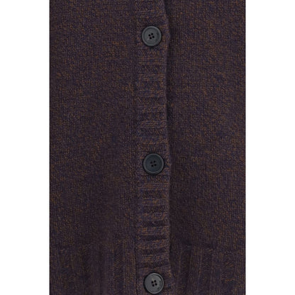 The Attico Brown Wool Oves Aries Cardigan