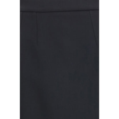 Dolce & Gabbana Black Wool Oves Aries Long Skirt