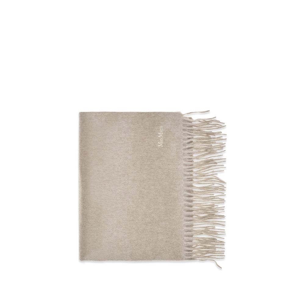 Max Mara Cashmere Shawl Fringes Scarf - Beige
