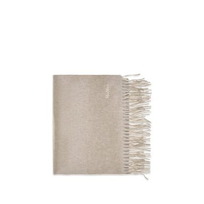 Max Mara Cashmere Shawl Fringes Scarf - Beige