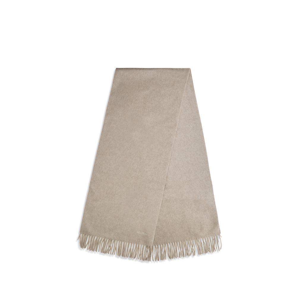 Max Mara Cashmere Shawl Fringes Scarf - Beige