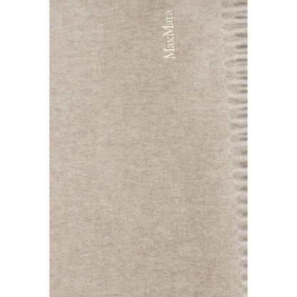 Max Mara Cashmere Shawl Fringes Scarf - Beige