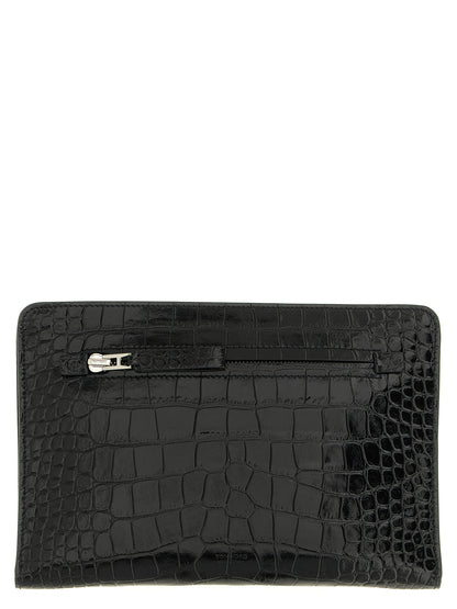 Tom Ford Black Calfskin Clutch Bag