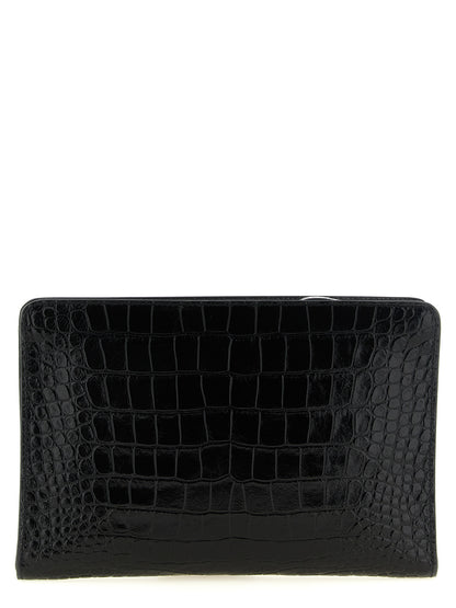 Tom Ford Black Calfskin Clutch Bag
