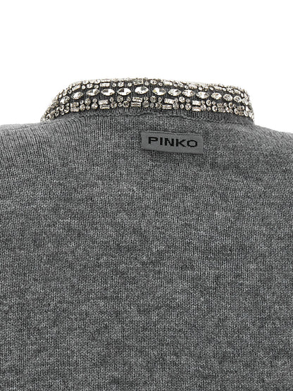 PINKO Gray Wool Cardigan