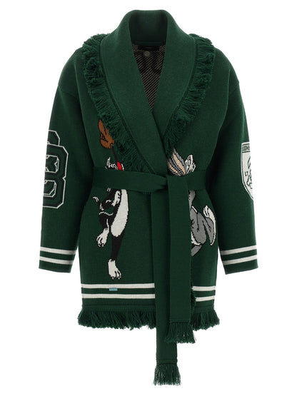 Alanui Bicolor Virgin Wool Cardigan