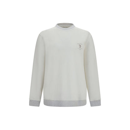 Brunello Cucinelli White Cotton Sweatshirt
