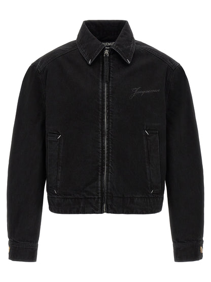 Jacquemus Black Cotton Denim Jacket