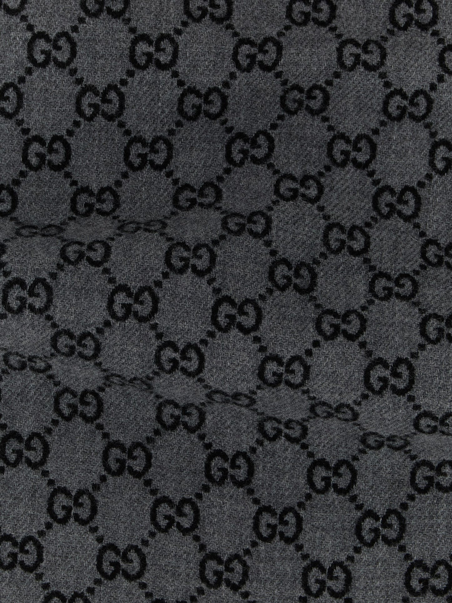 Gucci Gray Wool Scarf