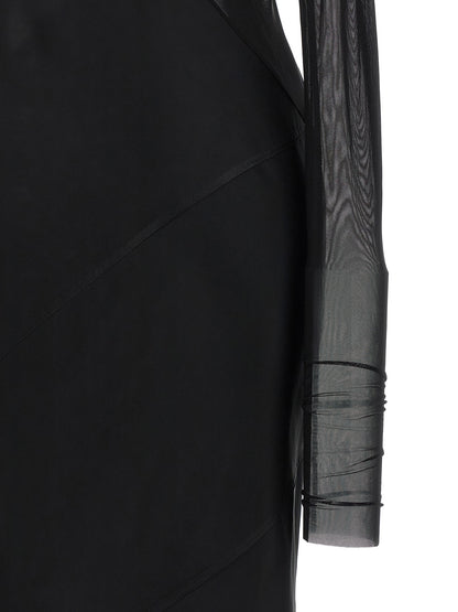 Rick Owens Black Nylon Long Dress