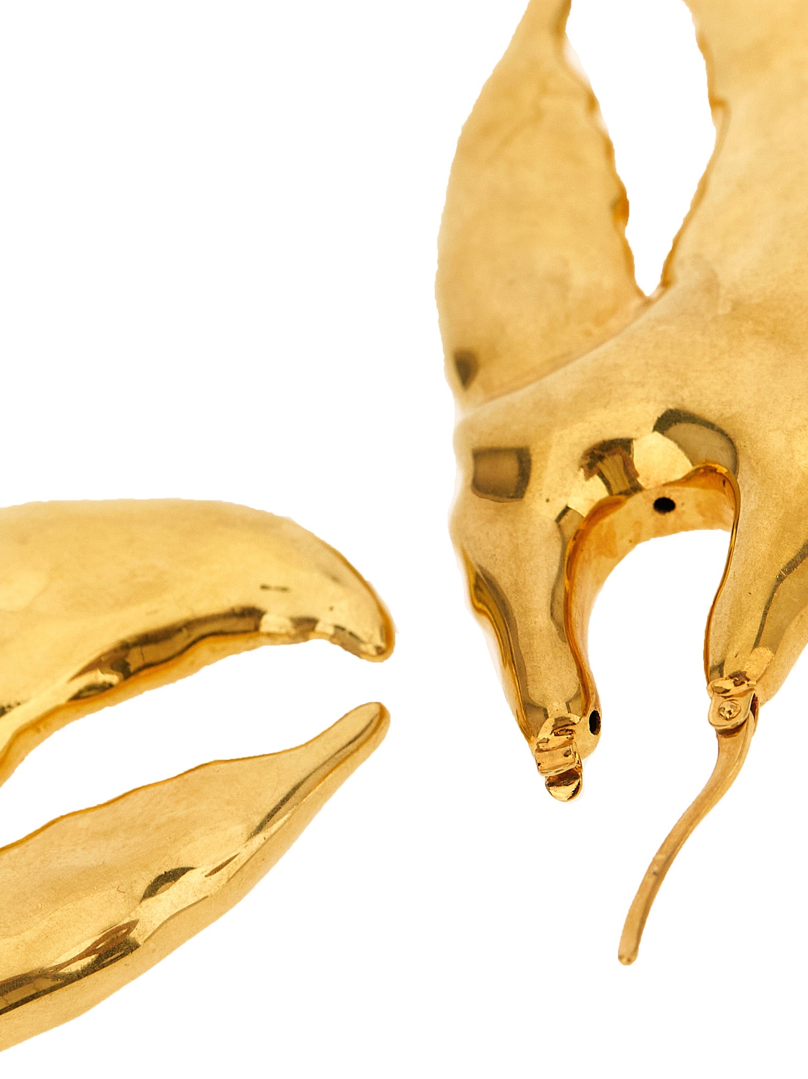 Earrings by Jacquemus for women in nappa lamb leather & cotton copper & gold showcases a captivating silhouette, featuring an captivating from the Play Women's Gold Brass & Copper Earrings collection for a captivating finish.
