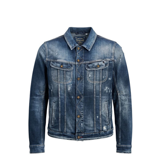 Jack & Jones Blue Cotton Men's Denim Jacket