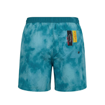 Swim Shorts by Iceberg for men in polyester light-blue presents a beach chic silhouette from the Men's Polyester Swim Shorts collection, showcasing a beach chic cut for a refined poolside look.