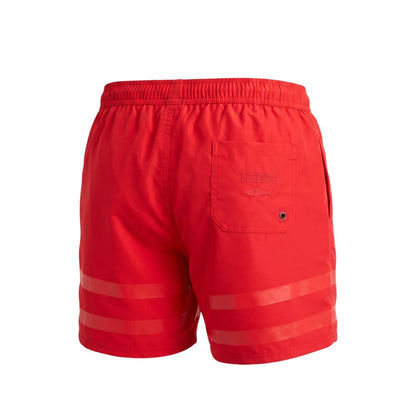 Swim Shorts by Iceberg for men in polyester and red showcases a sinuous silhouette, expertly cut for a sinuous fit as part of the Aren Men's Polyester Swim Shorts collection.
