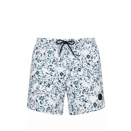 Trussardi Beachwear White Polyester Men Swim Short