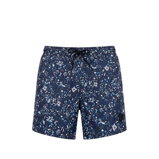 Trussardi Beachwear Blue Polyester Men's Swim Shorts
