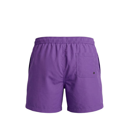 Trussardi Beachwear Purple Polyester Men Swim Short