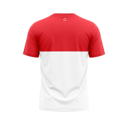 T-Shirt by Trussardi Beachwear for men in cotton polyester white & print showcases a fashionable silhouette, elegantly detailed with a fashionable and crew neckline for a sophisticated, high-fashion look.