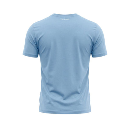 Trussardi Beachwear Light Blue Cotton Men T-Shirt