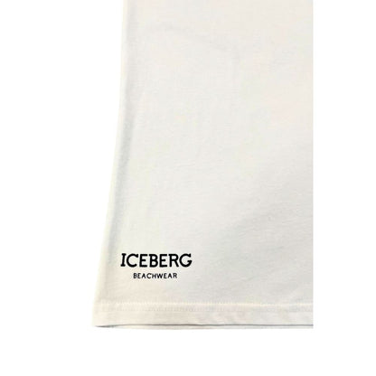 T-Shirt by Iceberg for men in cotton white features an edgy silhouette, meticulously detailed with a sophisticated and for a truly edgy finish.