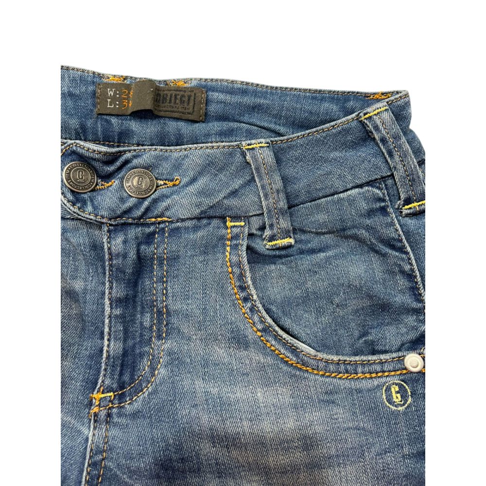 Jeans by Object for women in stretch denim cotton blue presents a refined pantology silhouette, artfully defined by a refined pantology skinny, long, and a sophisticated .