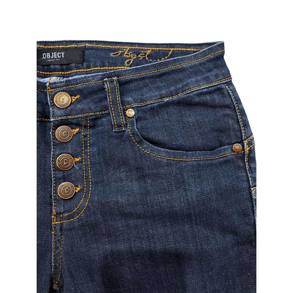 Jeans by Object for women in stretch denim cotton polyester blue features a refined silhouette with a refined slim, defined by a and a refined long for a refined finish.