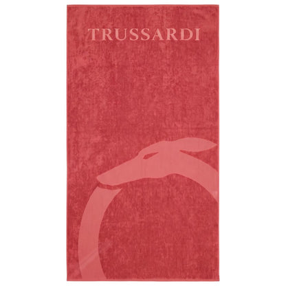 Beach Towel by Trussardi Beachwear for men in cotton multicolor, red & signature features a distinguished finish, showcasing the distinguished Cotton Beach Towel design with a distinguished texture for a premium look.