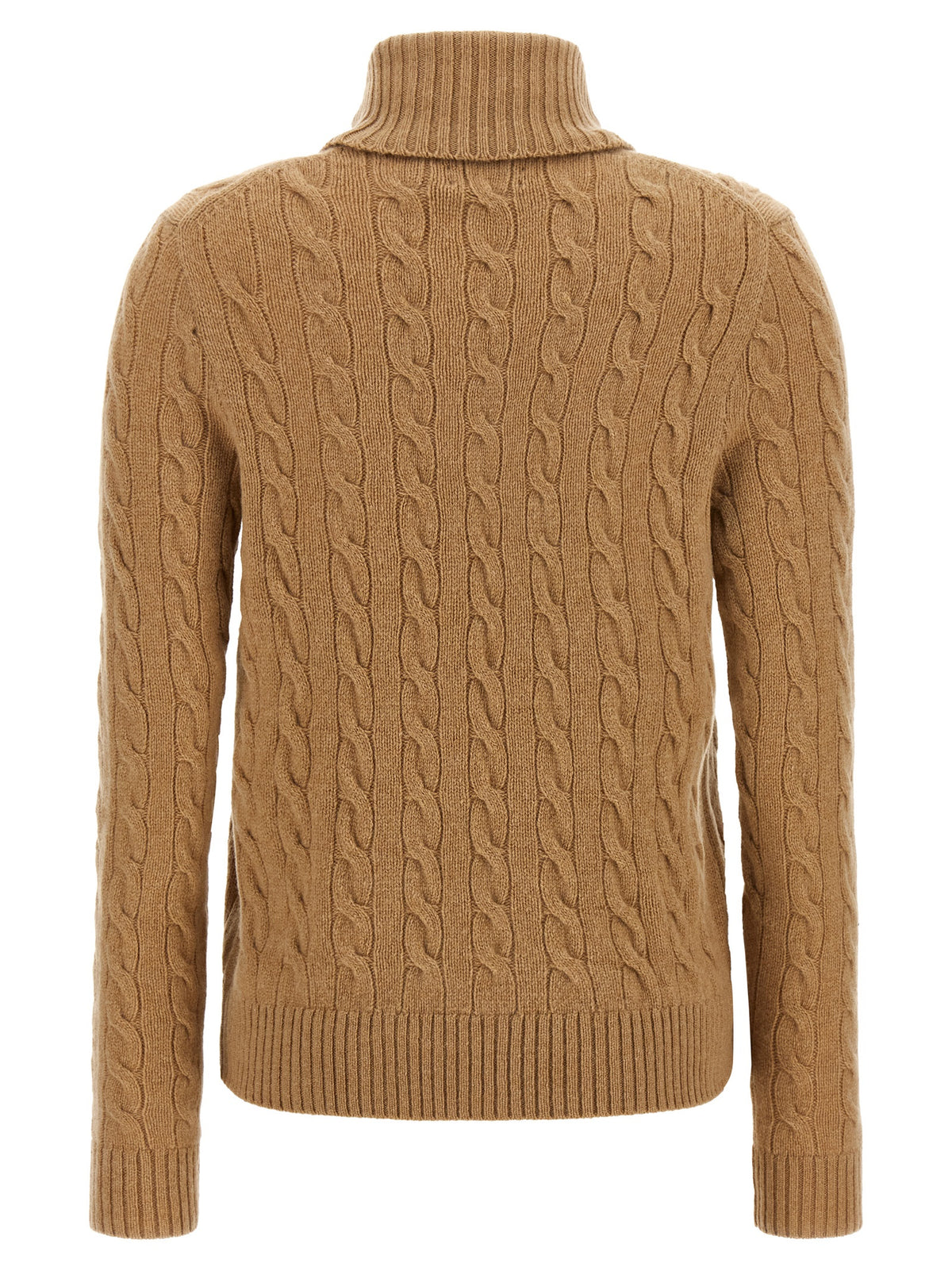 Polo Ralph Lauren Pony Women's Turtleneck Cashmere Cardigan - Beige Camel