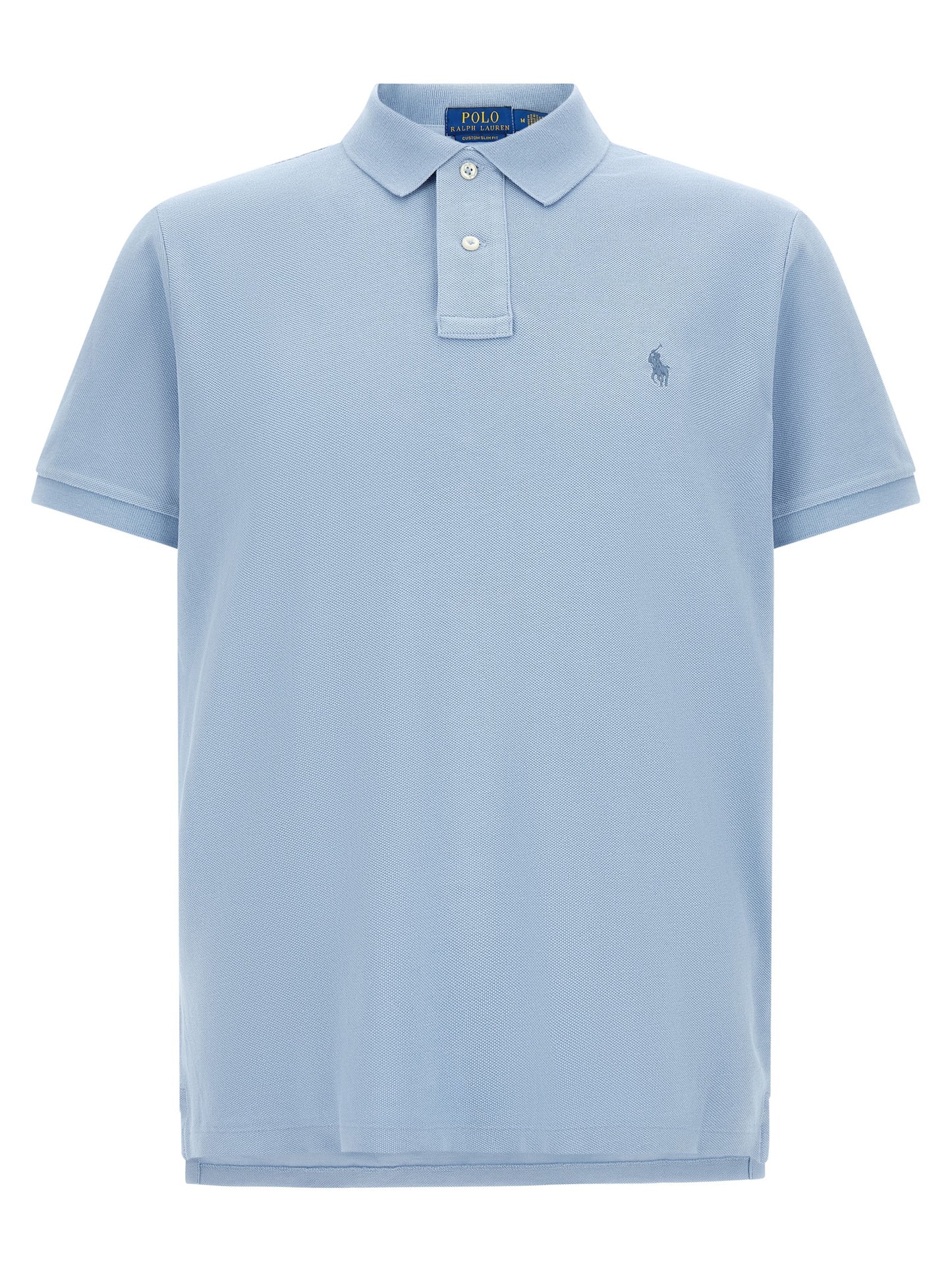 Polo Shirt by Polo Ralph Lauren for men in cotton blue features a eye catching silhouette, showcasing a refined and short-sleeve for a eye catching finish.